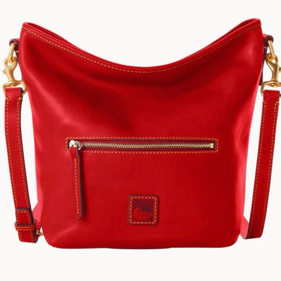 Dooney & Bourke Handbags - Dooney & Bourke Red Florentine Small Hobo Crossbody